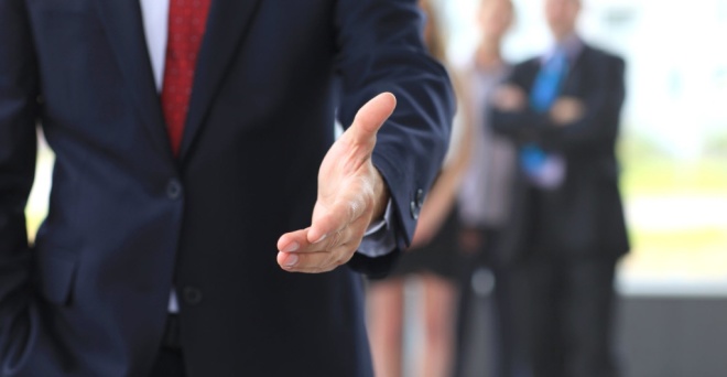man offering hand