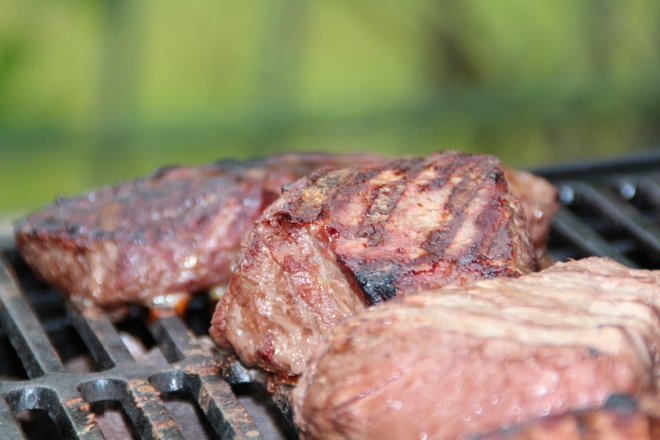 Beef on grilling