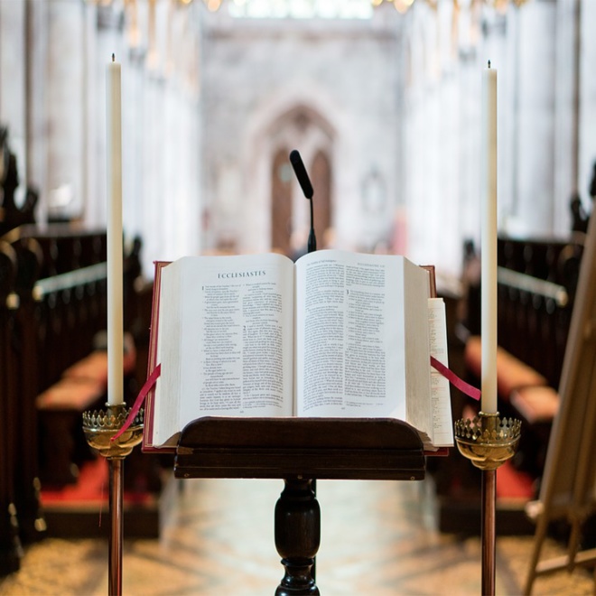 bible in church